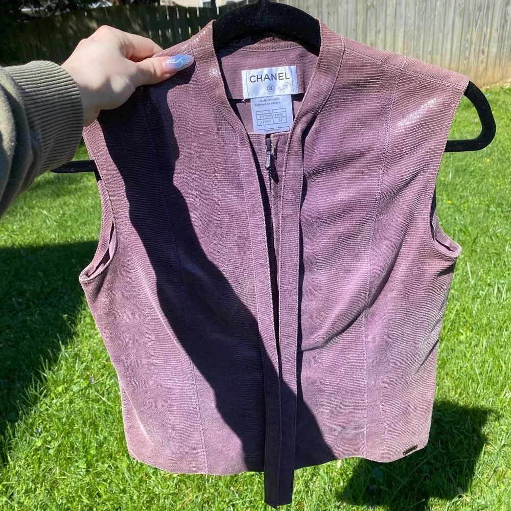 Leather Chanel top - Picture 2 of 15